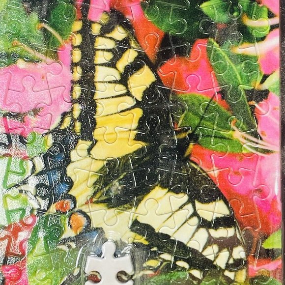 Double Sided Jigsaw Brainteaser Puzzle Butterflies Flutter Bright Beauty 4.25" - Picture 4 of 13